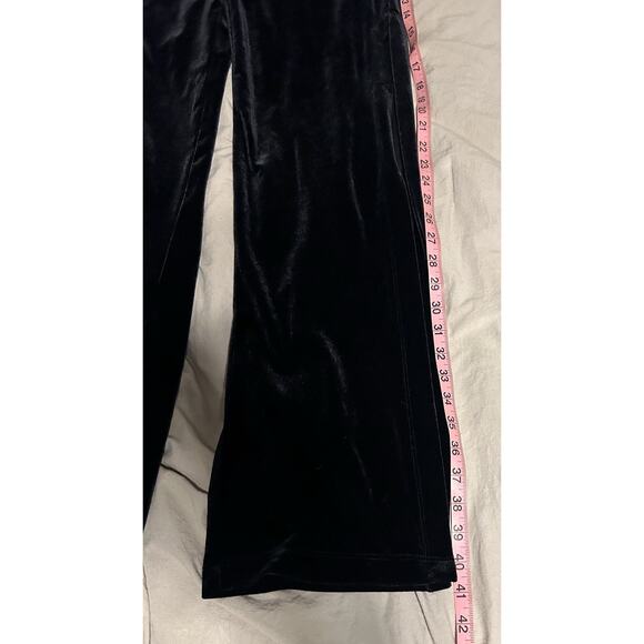 CDC Signature Collection Women's Small BLACK Velvety STRETCH Split Bell Bottoms - Picture 8 of 12